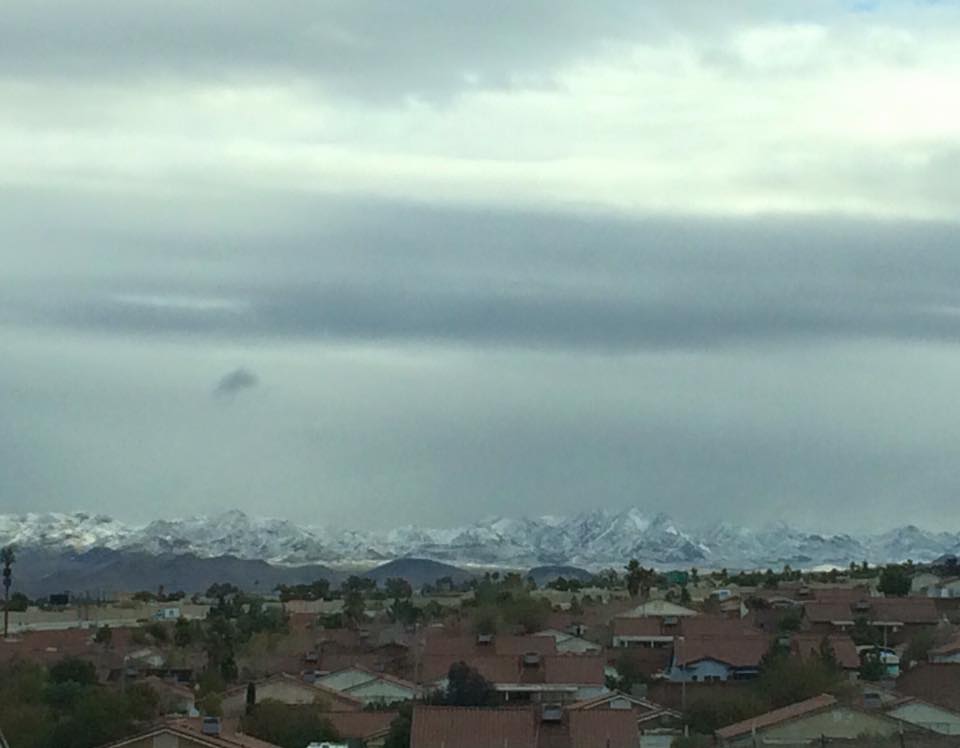 Snow on the Henderson Nevada Mountains